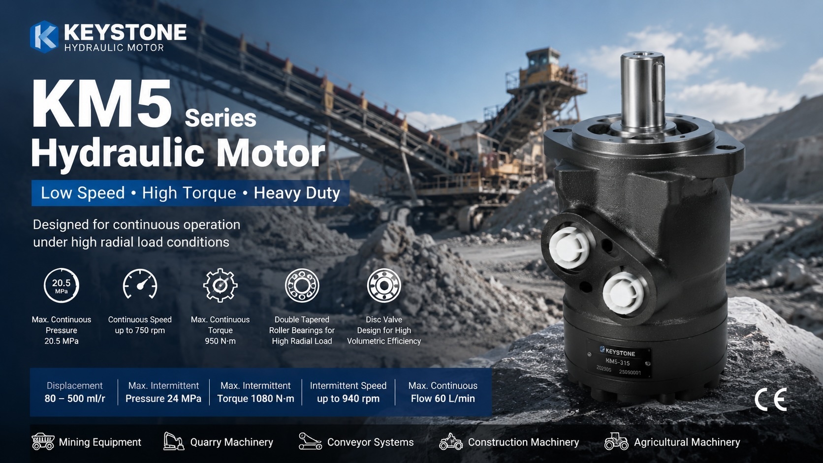 Latest company blogs about KM5 เครื่องยนต์ไฮดรอลิกในอุปกรณ์เหมืองแร่: การจัดการภาระเรเดียลสูงและการรับประกันระบบขับเคลื่อนอุตสาหกรรมที่มั่นคงในอิตาลี