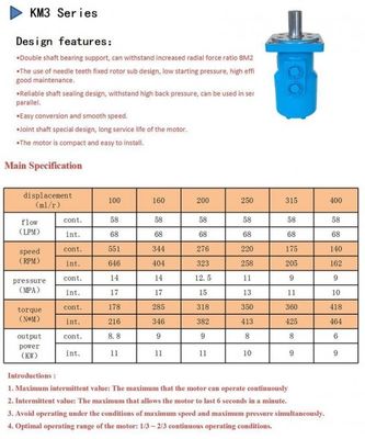 ซื้อ KM3 มอเตอร์เบรกไฮดรอลิก 100ML/R แท่นขุดเจาะมอเตอร์เสียงรบกวนต่ำ online manufacture